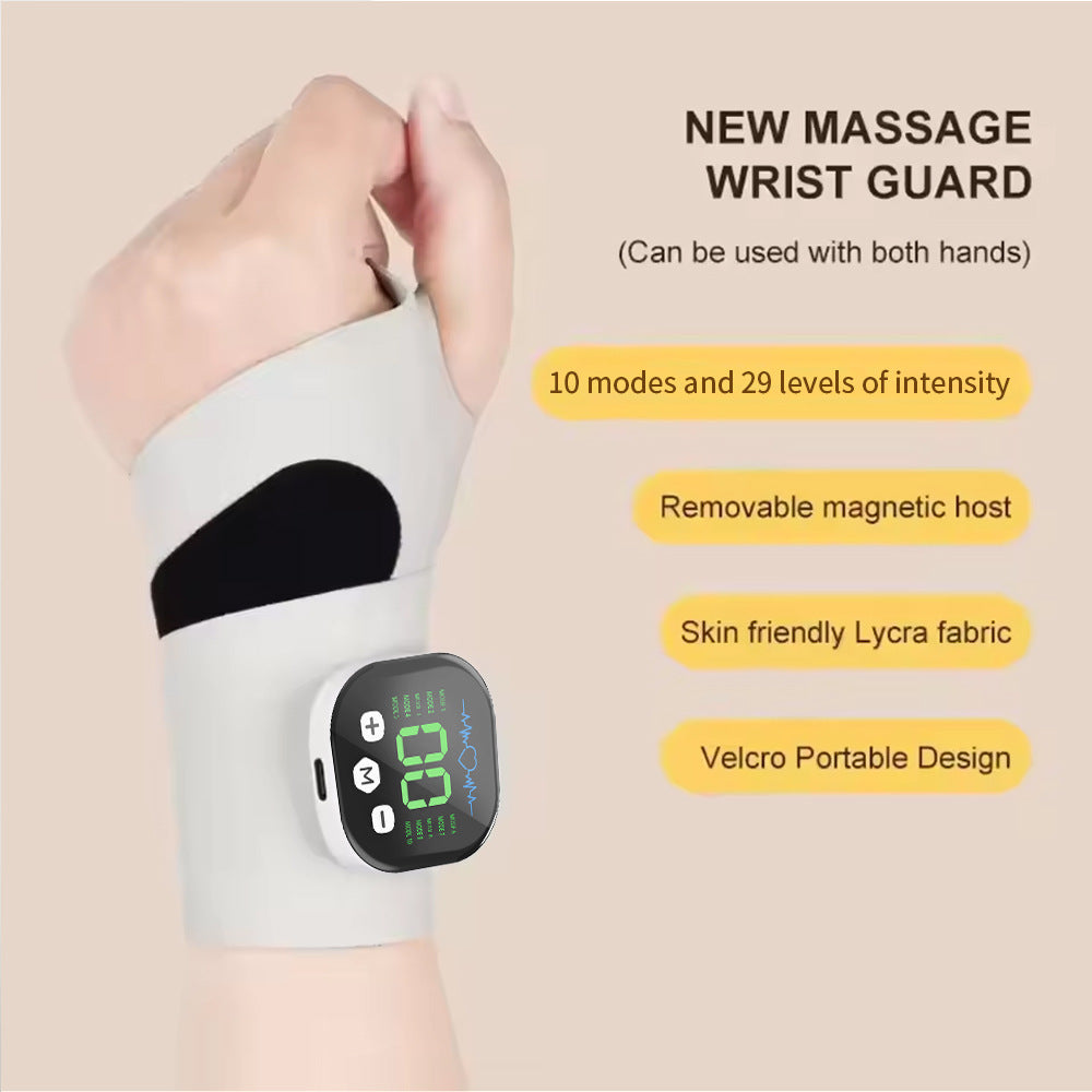 Hand Massager Wrist EMS Pulse Therapy Device for Carpal Tunnel & Arthritis Relief 10 Modes 29 Levels with Microcurrent for Hands & Wrist Portable Therapy Gift for Men Women
