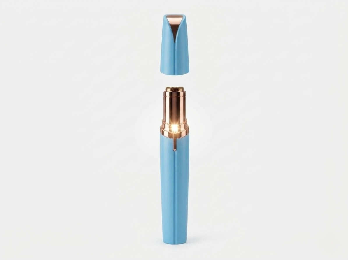 Mini Electric Eyebrow Trimmer Lipstick Brows Pen Hair Remover Painless Razor Epilator with LED Light