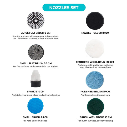 Multi-Use Electric Spin Scrubber 7-in-1