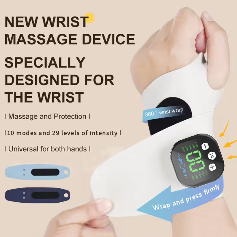 Hand Massager Wrist EMS Pulse Therapy Device for Carpal Tunnel & Arthritis Relief 10 Modes 29 Levels with Microcurrent for Hands & Wrist Portable Therapy Gift for Men Women