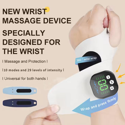 Hand Massager Wrist EMS Pulse Therapy Device for Carpal Tunnel & Arthritis Relief 10 Modes 29 Levels with Microcurrent for Hands & Wrist Portable Therapy Gift for Men Women