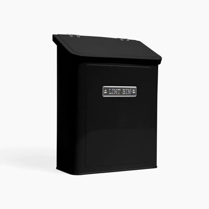 Magnetic Lint Bin For Laundry Room | Modern Farmhouse Laundry Lint Bin | Lint Trash Can For Laundry Room | Black Lint Bin For Laundry Room Magnetic | Space Saving Storage Laundry Bin with Lid (black)