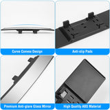 Car Rearview Mirror 11.4in Interior Clip-on Curve Convex Panoramic Anti-glare Rear View Mirrors With Wide Viewing Range For Cars SUVs Trucks Vehicles