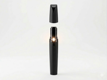 Mini Electric Eyebrow Trimmer Lipstick Brows Pen Hair Remover Painless Razor Epilator with LED Light
