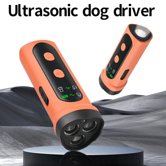 Triple-Core Ultrasonic Dog Repeller High-Power Flashlight Pet Training Device Pet Supplies Anti-Dog Nuisance Deterrent