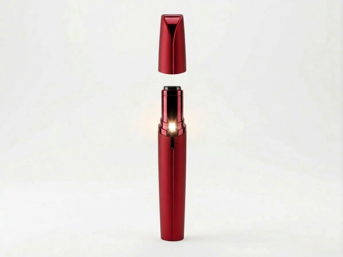 Mini Electric Eyebrow Trimmer Lipstick Brows Pen Hair Remover Painless Razor Epilator with LED Light