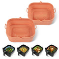 Silicone Square Air Fryer Liners 2-Pack