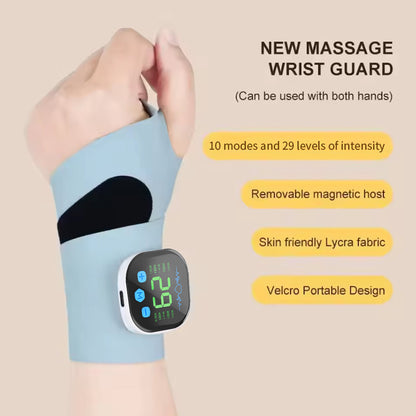 Hand Massager Wrist EMS Pulse Therapy Device for Carpal Tunnel & Arthritis Relief 10 Modes 29 Levels with Microcurrent for Hands & Wrist Portable Therapy Gift for Men Women