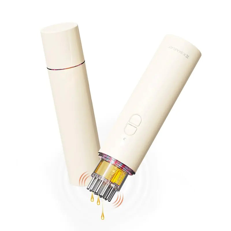 Electric Hair Oil Applicator and Scalp Massager 2 in 1 Latest Scalp Oil Applicator for ALL Hair Essential Oil Serum Electric Quantitative Oil Dispensing Brush Handheld Hair Oil Dispenser Comb