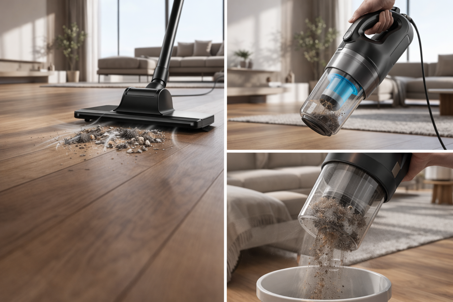 SOWTECH Corded Stick Vacuum Cleaner 20Kpa Powerful Suction Stick Vacuum with 23Ft Cord 6 in 1 Lightweight Vacuum Cleaner for Hard Floor Pet Hair Black