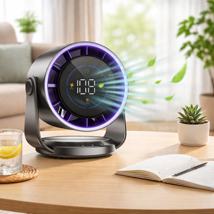 1Pc Desk Fan Battery Operated Wall Mounted Fan Rechargeable Mini Desk Fan With Tilting Angle For Home Office Travel