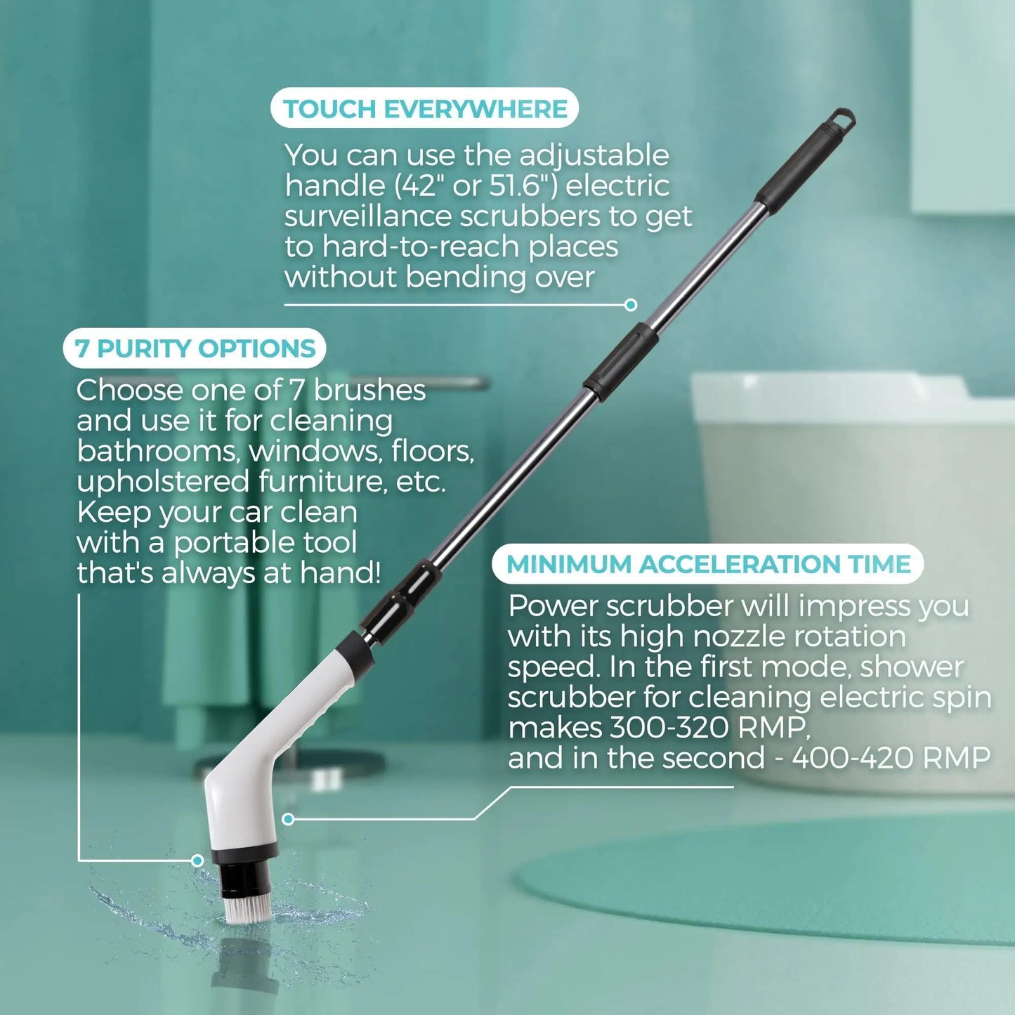 Multi-Use Electric Spin Scrubber 7-in-1