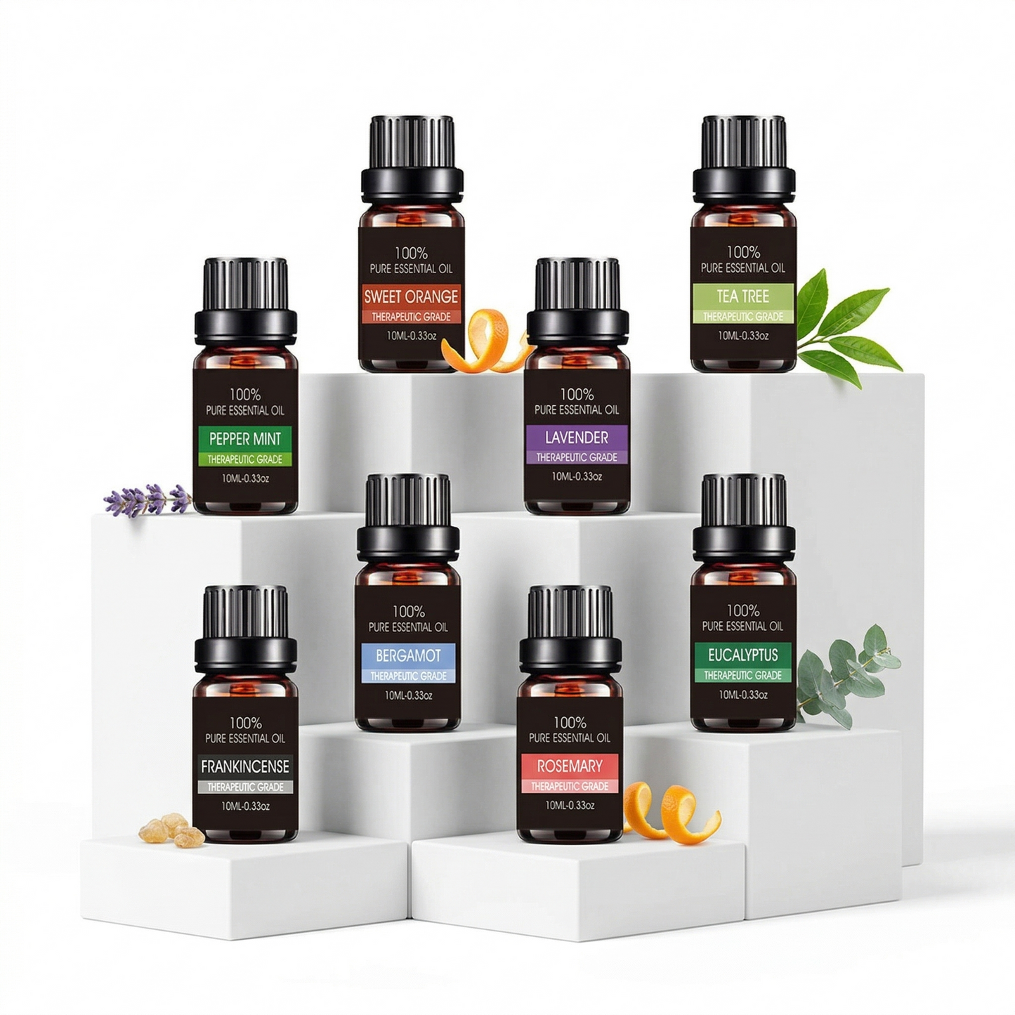 Organic Essential Oils Set Top Sale  Natural Therapeutic Grade Aromatherapy Oil Gift Kit For Diffuser