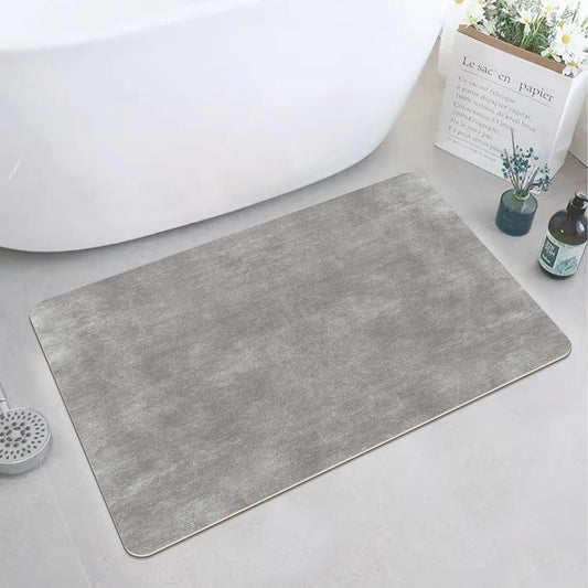 Sbhhome Thin Bath Mat 32x20 Rubber Anti-Slip Bathroom Mat Quick Dry Bath Mat Thin Bathroom Rugs Fit Under Door Bath Mats for Bathroom Floor Tub and Shower Sink Gray
