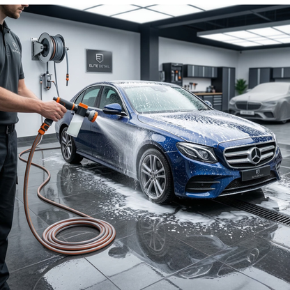 MALLMALL6 Dog Washing Hose attachment with Pet Grooming Glove & 2 Soap Dispenser 10-in-1 Spray Modes Foam Nozzle Sprayer with 8.2Ft Pup Washer Hose for Showering Pets Car Wash Watering Flowers