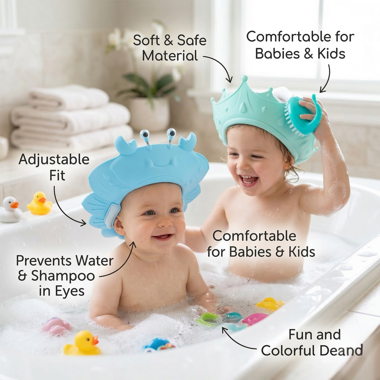 Baby Shower Bath  Kid Shampoo Hat
