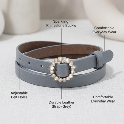 Rhinestone Buckle Belt