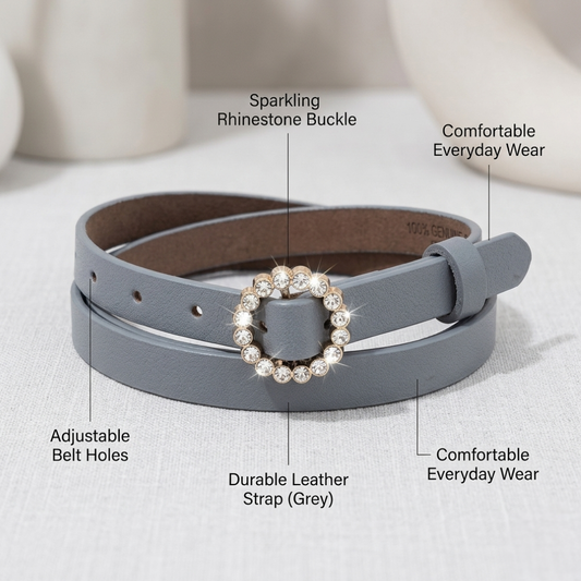 Rhinestone Buckle Belt