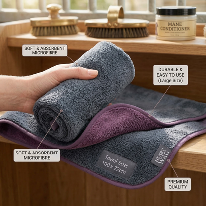 Henry Wag Microfiber Horse Towel (One Size) (Gray/Plum)