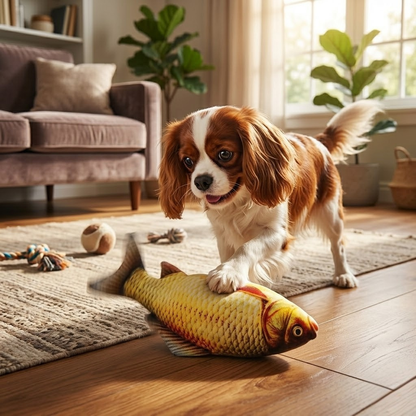 VAIZIQ Flopping Fish Electric Moving Dog Fish Toy，Realistic Flopping Fish Rocking Dog Toy，Indestructible Dog Toys Interactive Pet Toys for Dog Exercise，Small and Medium Dog Floppy Fish Dog Chew Toy