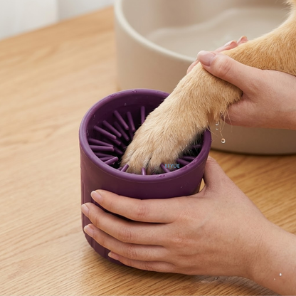 2 In 1 Dog Paw Cleaner Cup Soft Pet Dog Foot Cleaning Washer Brush Cup Portable Pet Foot Washer Paw Clean Brush Foot Cleaning Bucket Pet Products