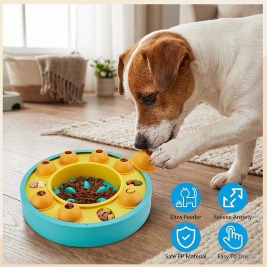 1Pc Dog Puzzle Food Feeder Slow Feeding Bowl Interactive Toy Dog Treat Dispensing Toy For IQ Training Mental Enrichment For Small Medium Large Dog Cat