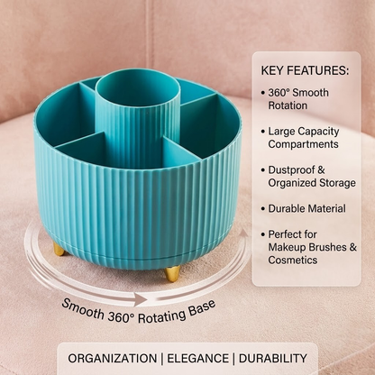 360° Rotating Desktop Makeup Brush Holder