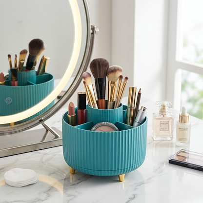360° Rotating Desktop Makeup Brush Holder