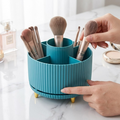 360° Rotating Desktop Makeup Brush Holder