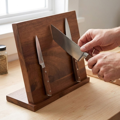 Magnetic Wood Knife Holder