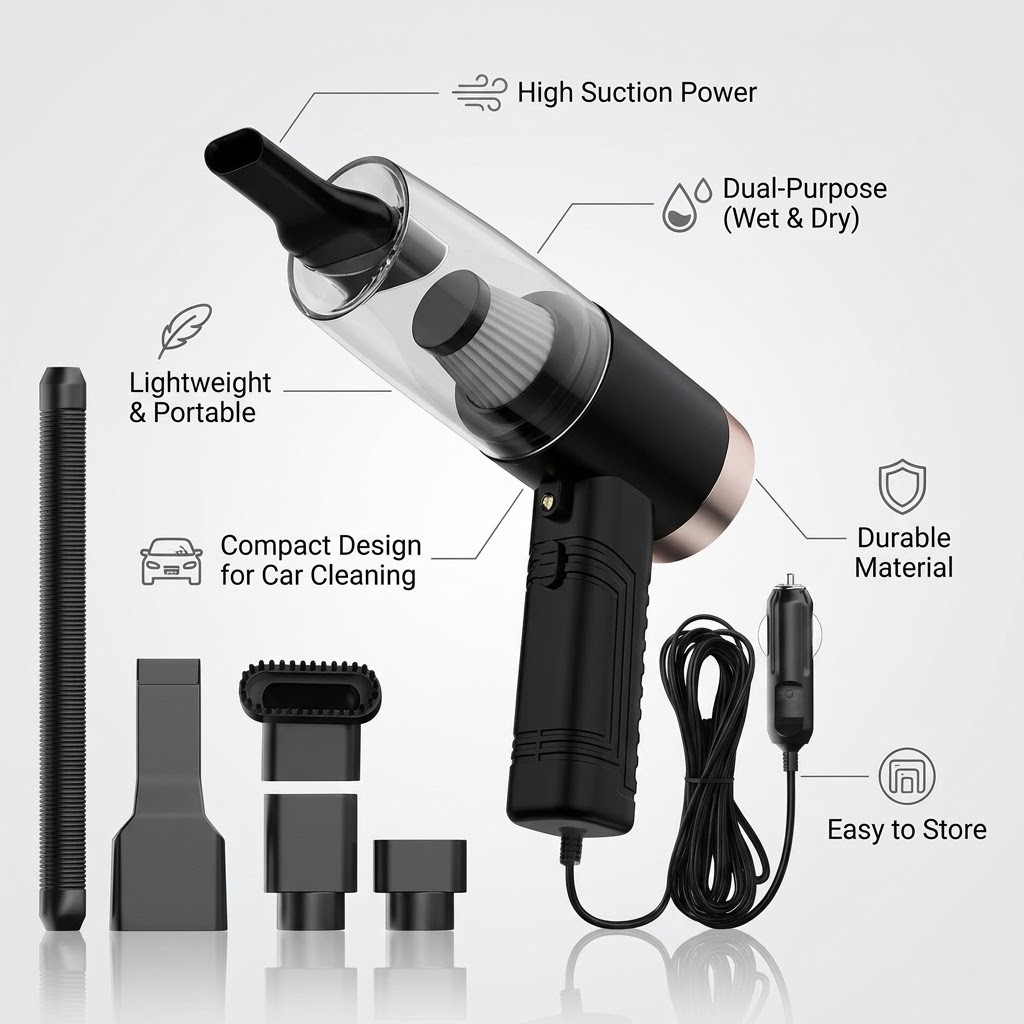 Car Vacuum Cleaner Powerful Mini - Car Dual - Purpose Power