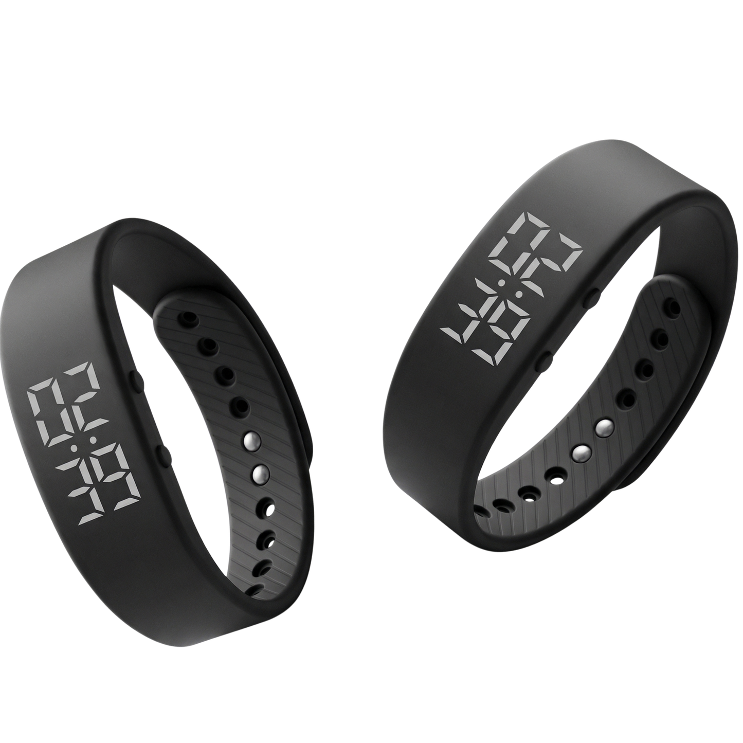 Mikikit Mens Wrist Wristwatch Bracelet Men Silicone Simple Sport Digital Watch Adjustable Smartwatch Men’s Watches for Strap LED Black Electronic Digital Alarm Clock