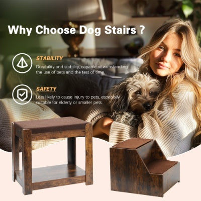 Pet Bunk Bed With Removable Step For Dogs And Cats, Multi-Level Bed Window Perch Seat Platform With Cushion And Cat Scratch Pad, Indoor Use