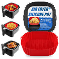 Square Silicone Air Fryer Liners 2-Pack - 8 Inch