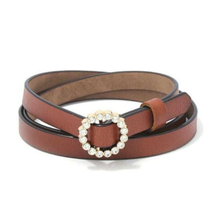 Rhinestone Buckle Belt
