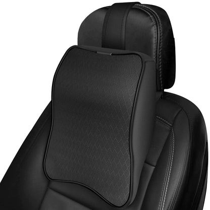 XBERSTAR Car Seat Headrest Neck Rest Cushion Durable Memory Foam Carseat Neck Support Car Neck Pillow (Black Style 1)