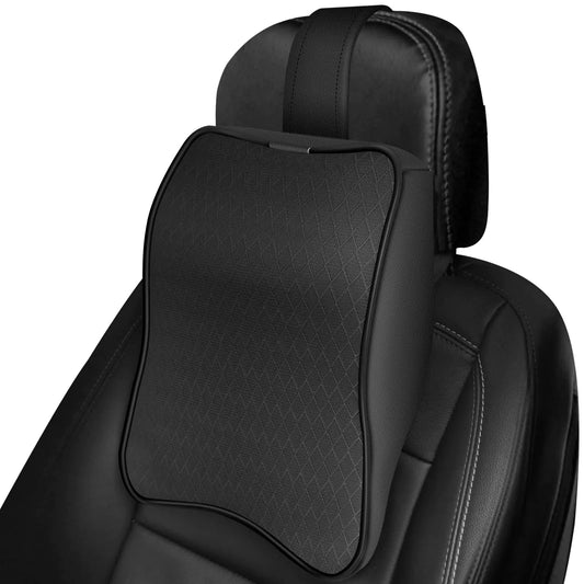 XBERSTAR Car Seat Headrest Neck Rest Cushion Durable Memory Foam Carseat Neck Support Car Neck Pillow (Black Style 1)