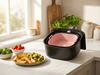 Silicone air fryer liner in a modern kitchen lifestyle scene
