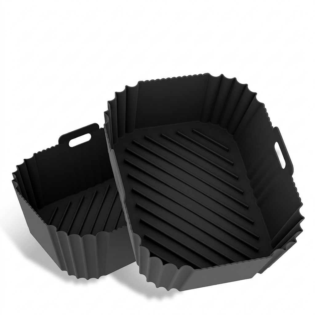 Ninja DualZone silicone air fryer liners 2-pack studio shot