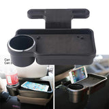 Car Headrest Cup Holder Multifunctional Foldable Car Headrest Seat Back Organizer Cup Plate for Drink Pocket Food Tray
